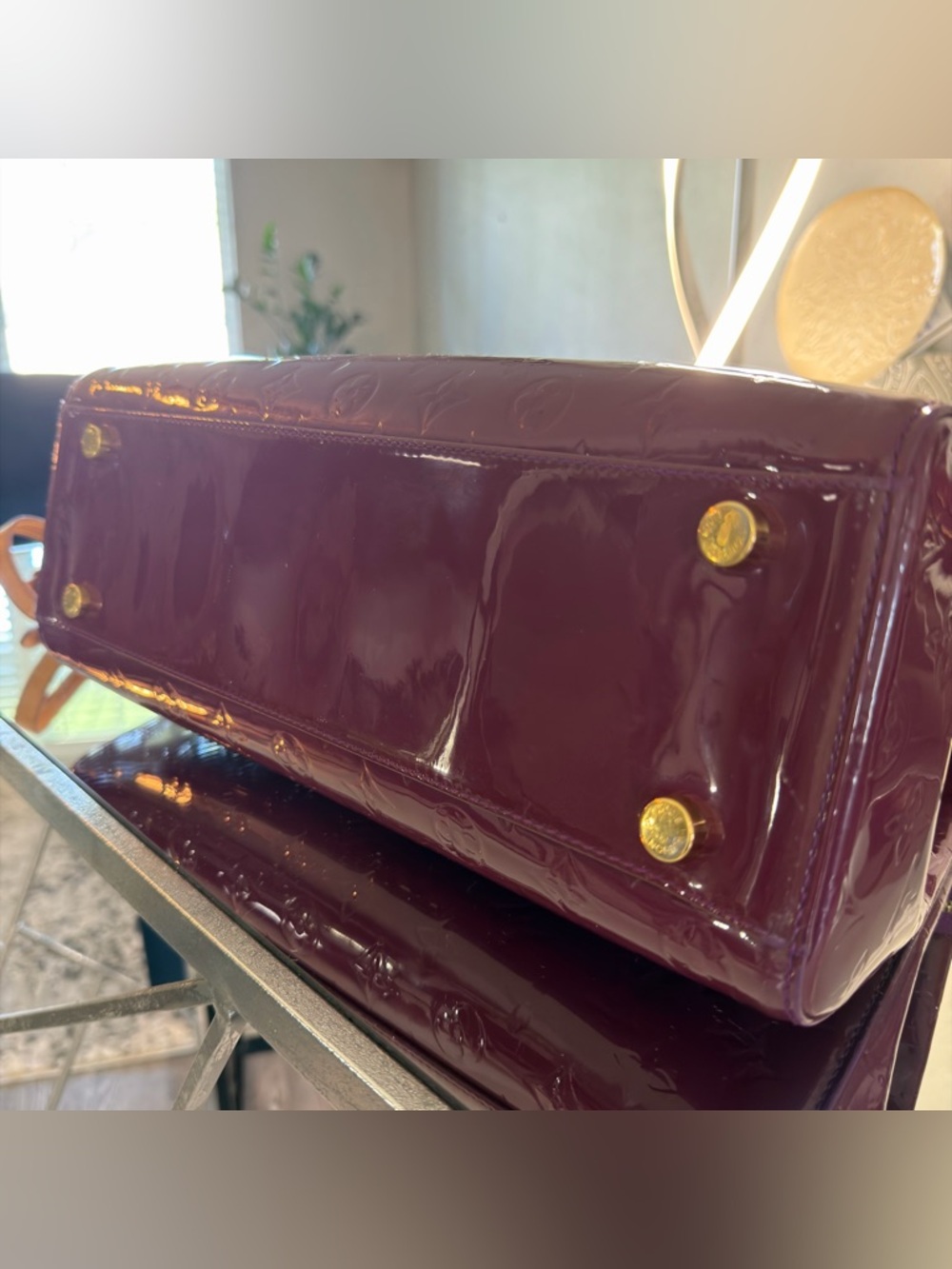 *LIKE NEW* Louis Vuitton Brea GM in Amarante Monogram Vernis Bag - Picture 10 of 17